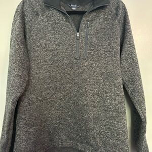 Eddie Bauer Men's Charcoal Zip-Up Sweater